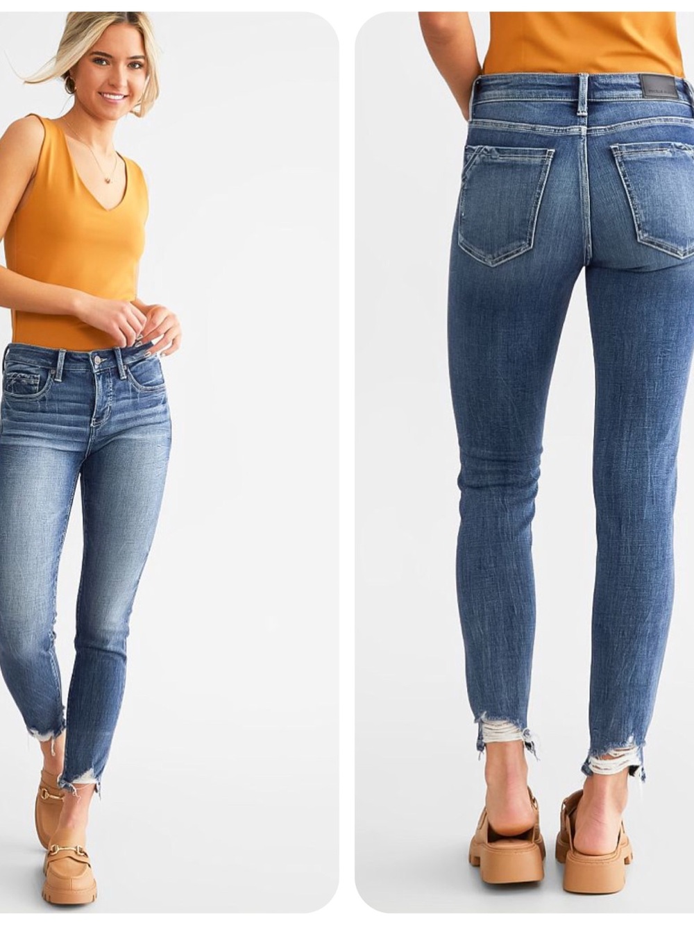 Buckle Black Jeans Women’s 30 Blue Fit No. 53 Ankle Skinny Distressed